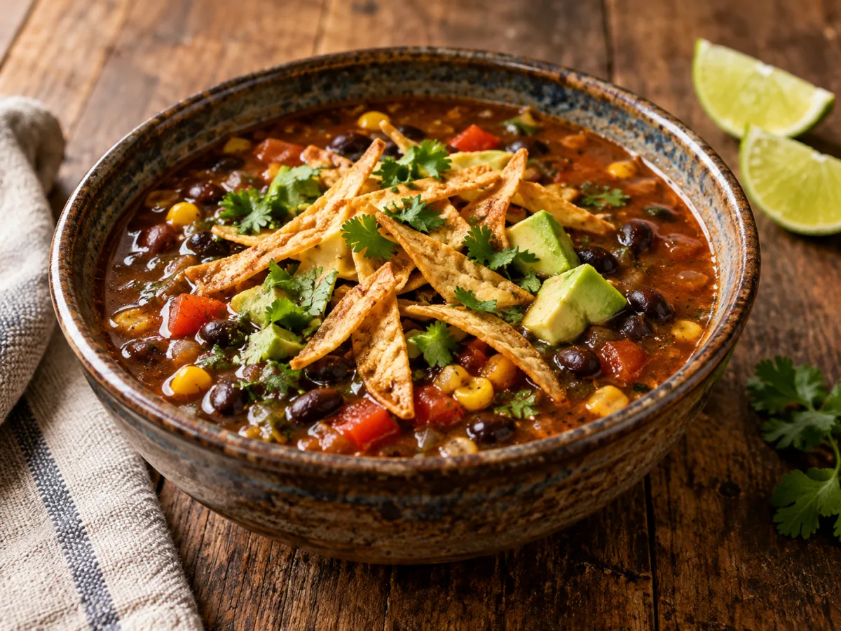 Black Bean Tortilla Soup