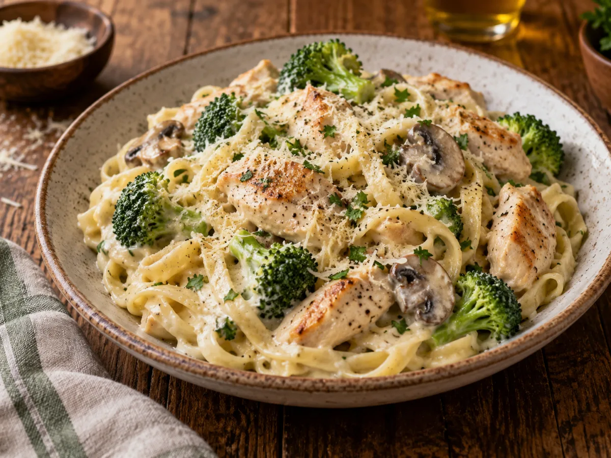 Chicken Alfredo with Broccoli