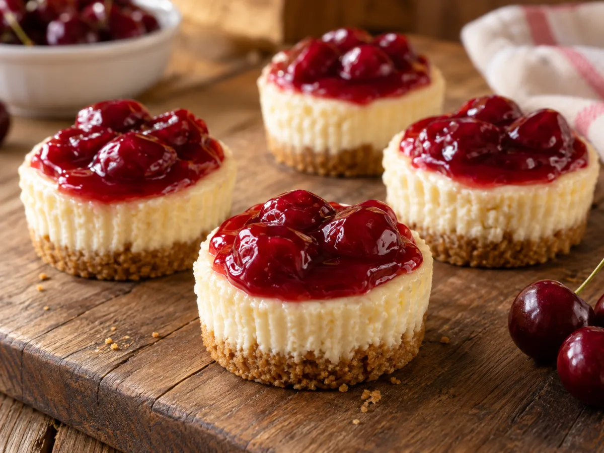 Clare’s Simple Mini Cherry Cheesecakes