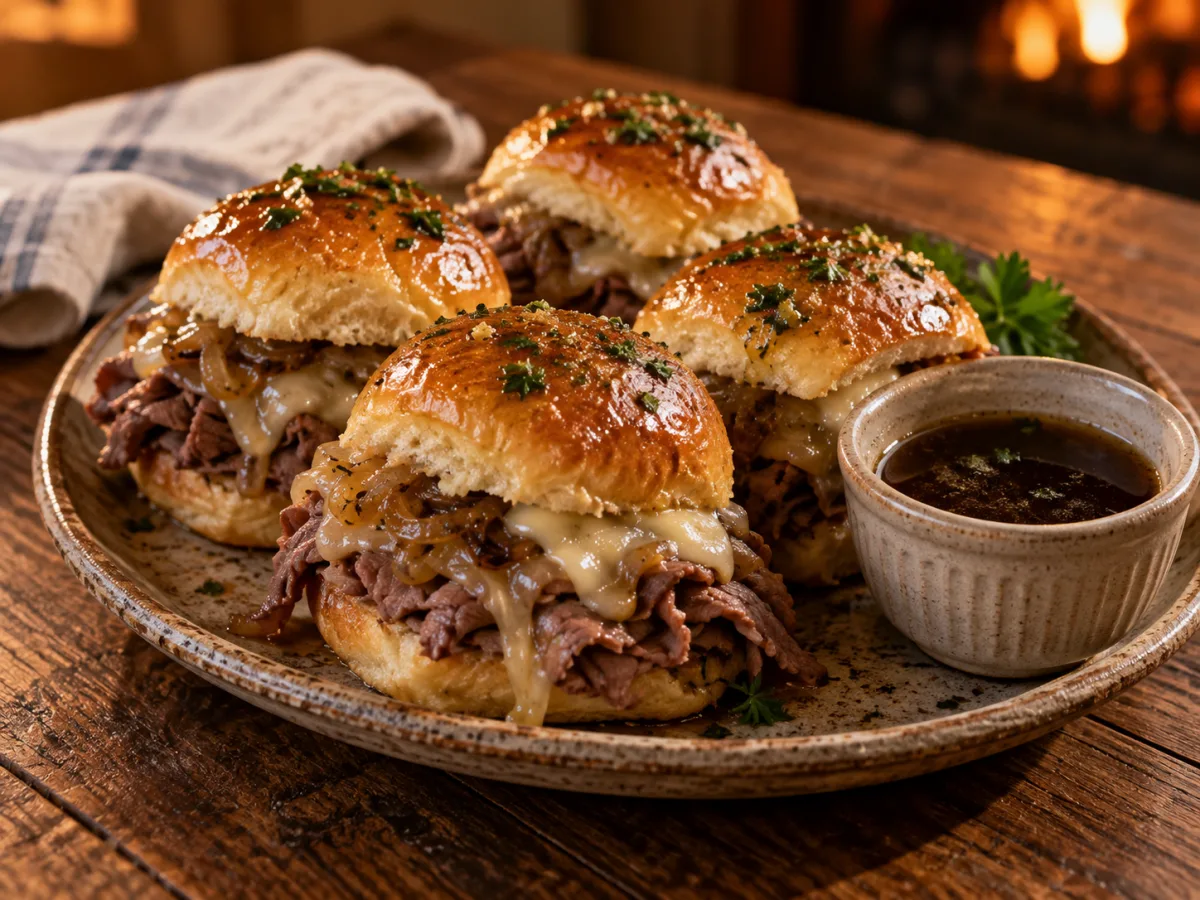 Frenchie Dipped Sliders (Québec Style)