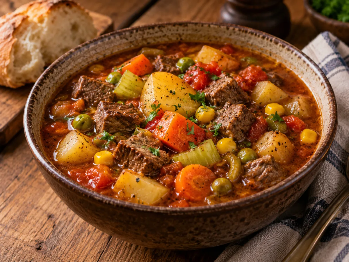 Midwest American Veggie Beef Stew