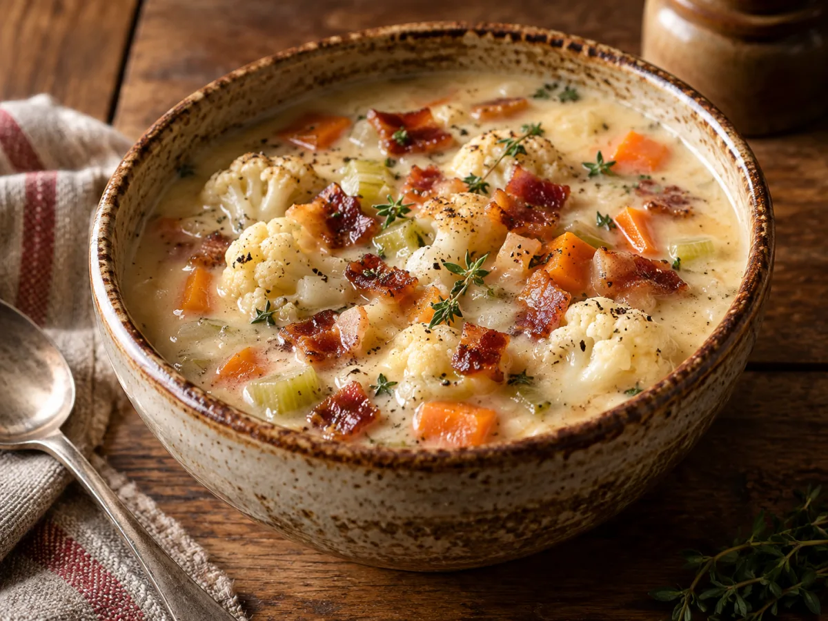 Porco Rosso Bacon-Cauliflower Chowder
