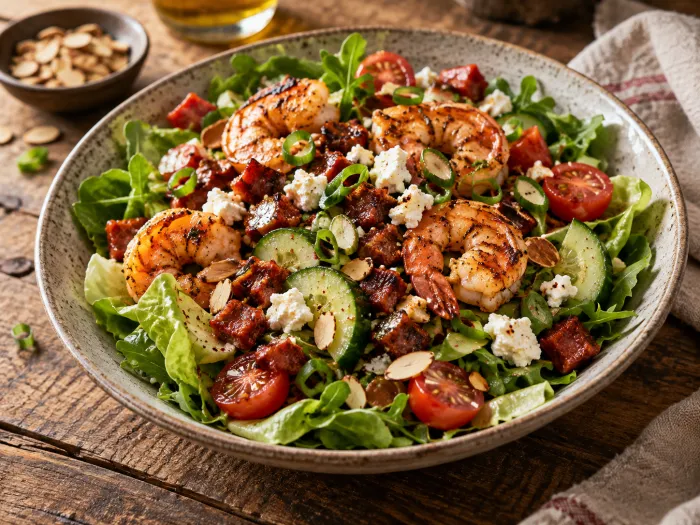 Spicy Chorizo Shrimp Salad