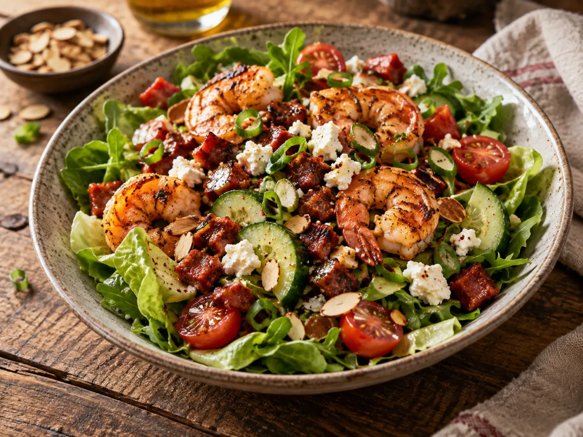Spicy Chorizo Shrimp Salad