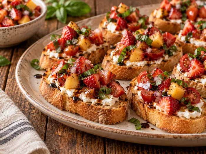 Strawberry Bruschetta Bites