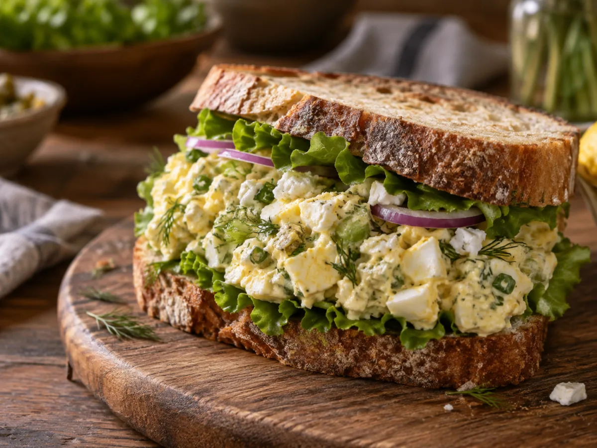 Taz’s Egg Salad Tornado Sandwich